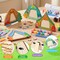 12-Pack DIY Camping Wooden Picture Frame Craft Kit – Color Your Own Frames with Acrylic Paint & Brushes for Camp Parties, VBS, Sunday School, and Home Decor